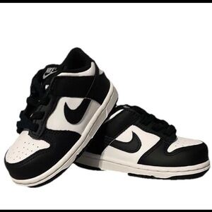 Nike Dunk Size 8 Toddler Panda Black & White Kids Low Top Boys Girls Sneaker New